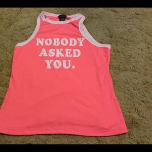 Rue21 Neon Pink and White Tank Top